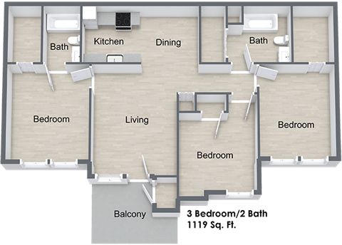 3 Bedroom Floor Plan